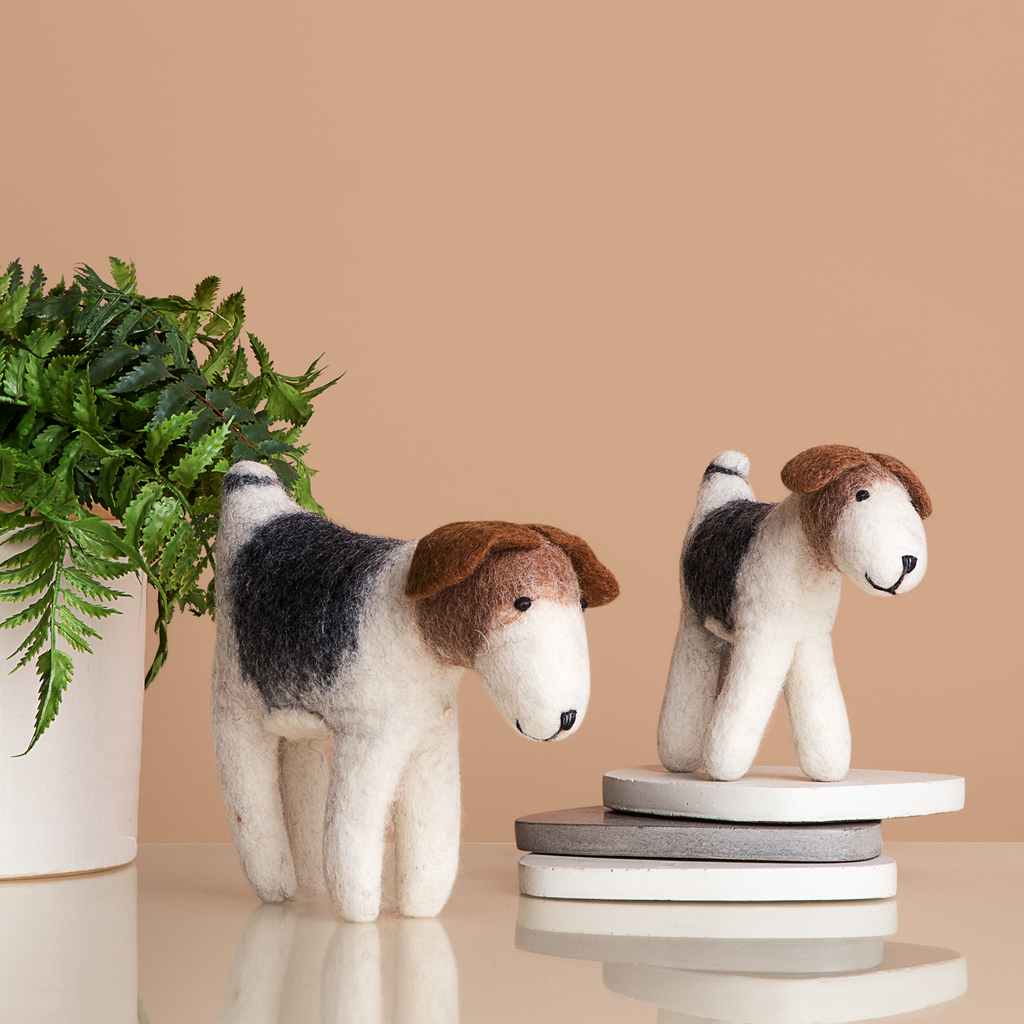 Meet our felted wool dog duo! Aren't they cute?