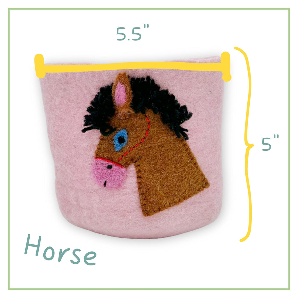 Montessori Treasure Baskets - Farm Friends - Horse Basket Only