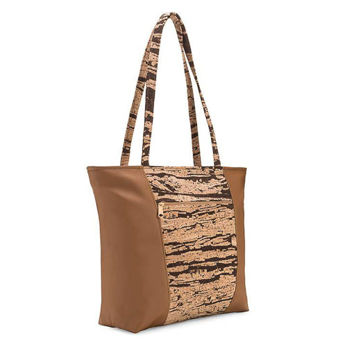 Vegan friendly cork & PVC-free faux leather purse lined with 100% organic cotton produced in Fair Trade certified facility. Handmade in USA.