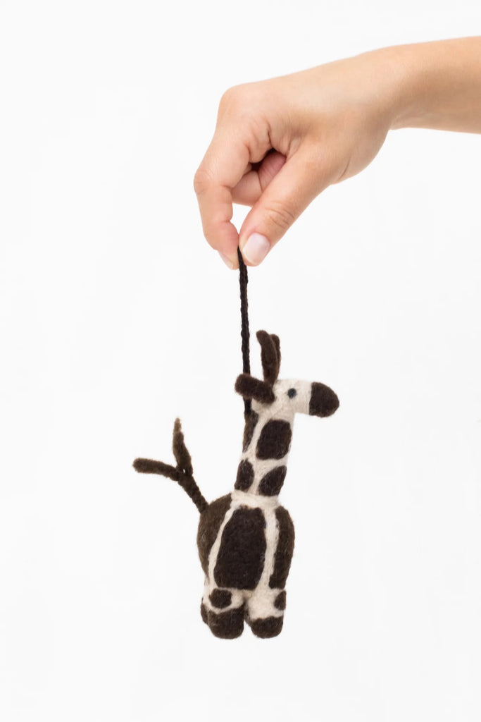 We love the Ollie Giraffe sculptures, but how cute are these ornaments!?